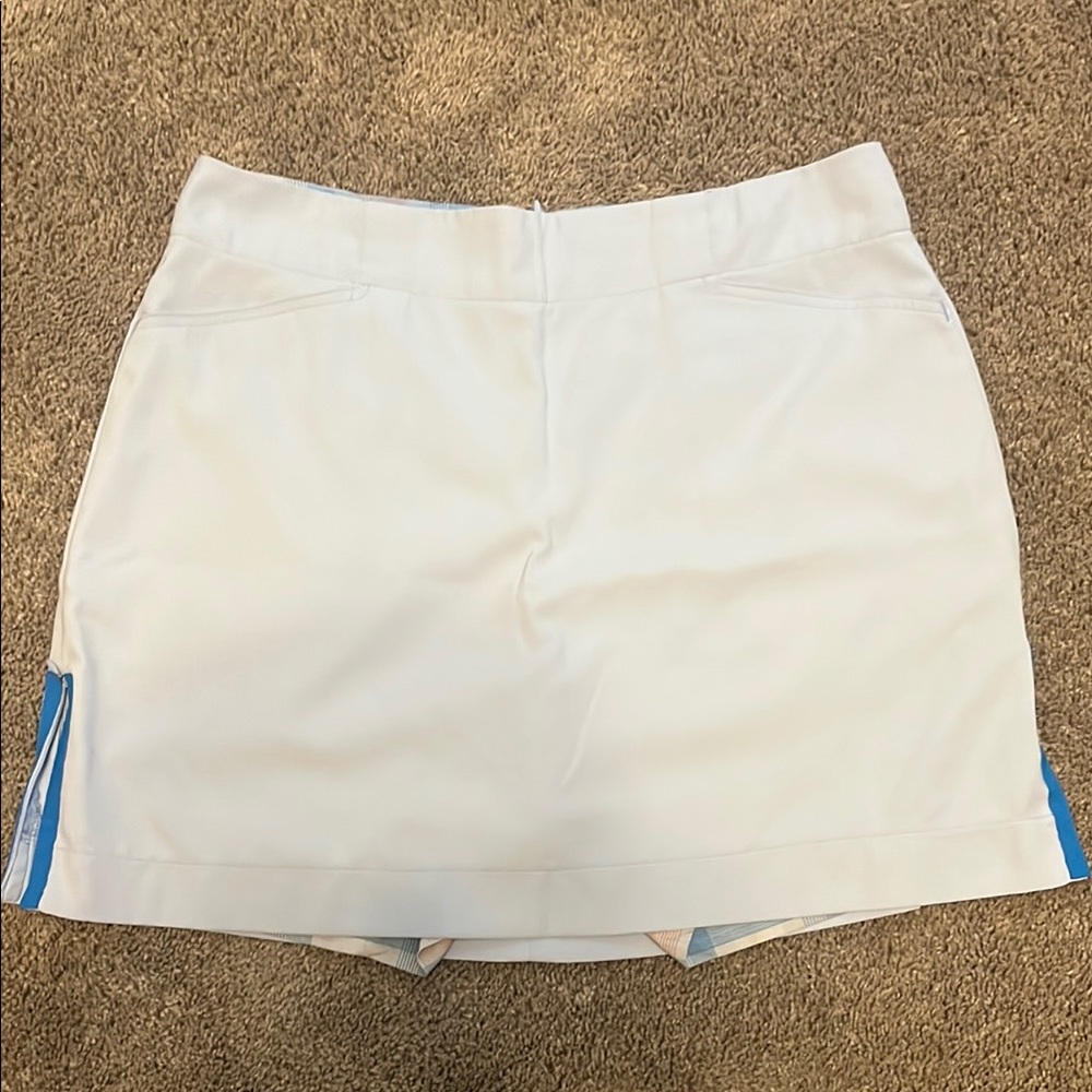 Nike White and Blue Golf Skort
